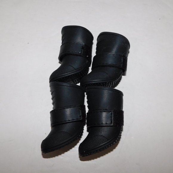 North Fetch Flexible Silicone All Season Dog Boots Rubber Rain BLACK SMALL - Picture 4 of 5